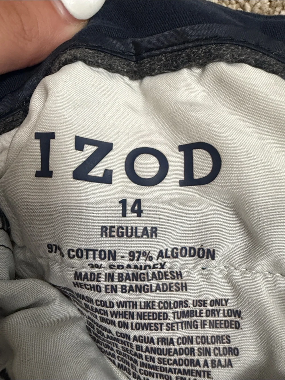 IZOD Kid's Navy Straight-Fit Pants